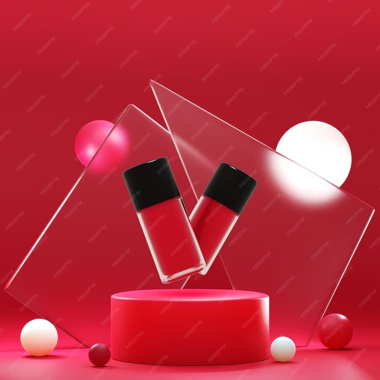 3d-render-podium-product-with-viva-magenta-color_324660-343